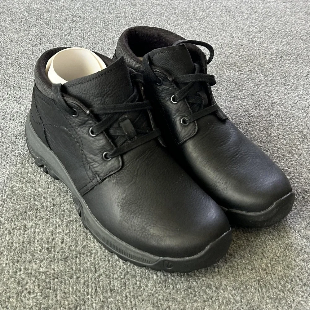 Merrell Anvik Pace Chukka Boots Mens Size 8.5 Black Leather Hiking Outdoor‎